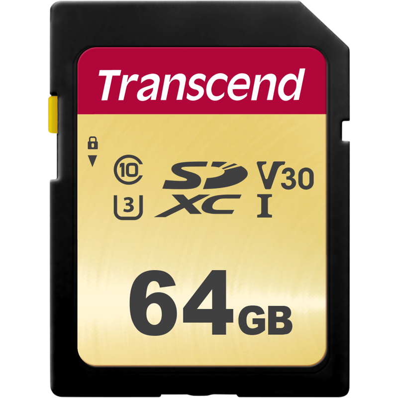 Produktbild för Transcend Gold 500S SD UHS-I U3, MLC (V30) R95/W60 64GB