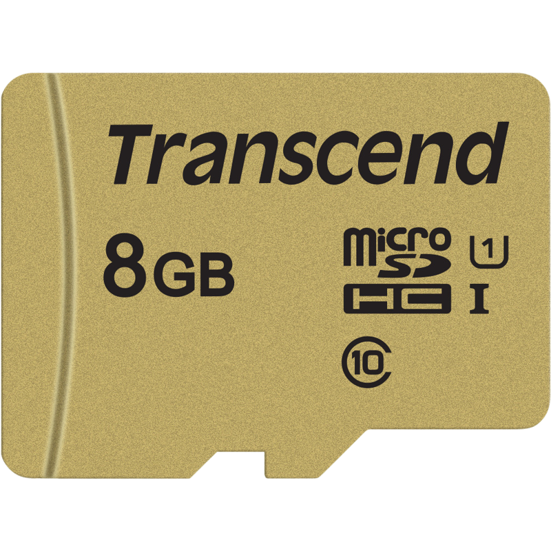 Produktbild för Transcend Gold 500S microSD w/adp (V30) R95/W60 8GB