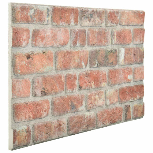 vidaXL Väggpaneler 10 pcs Röd 100 x 50 cm EPS Skum