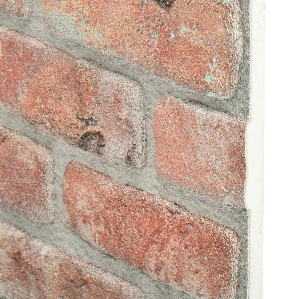Produktbild för Väggpaneler 10 pcs Röd 100 x 50 cm EPS Skum