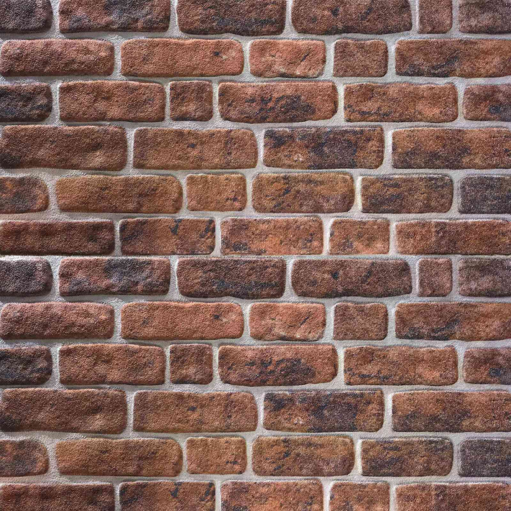 Produktbild för Väggpaneler 10 pcs Brun Tegel 100 x 50 cm EPS Skum