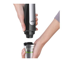 Produktbild för Braun Multiquick 7 MQ 7087X - handmixer - "high-end"-svart/borstat rostfritt stål