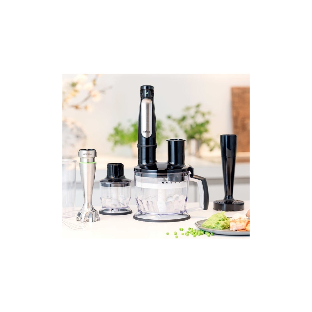 Produktbild för Braun Multiquick 7 MQ 7087X - handmixer - "high-end"-svart/borstat rostfritt stål