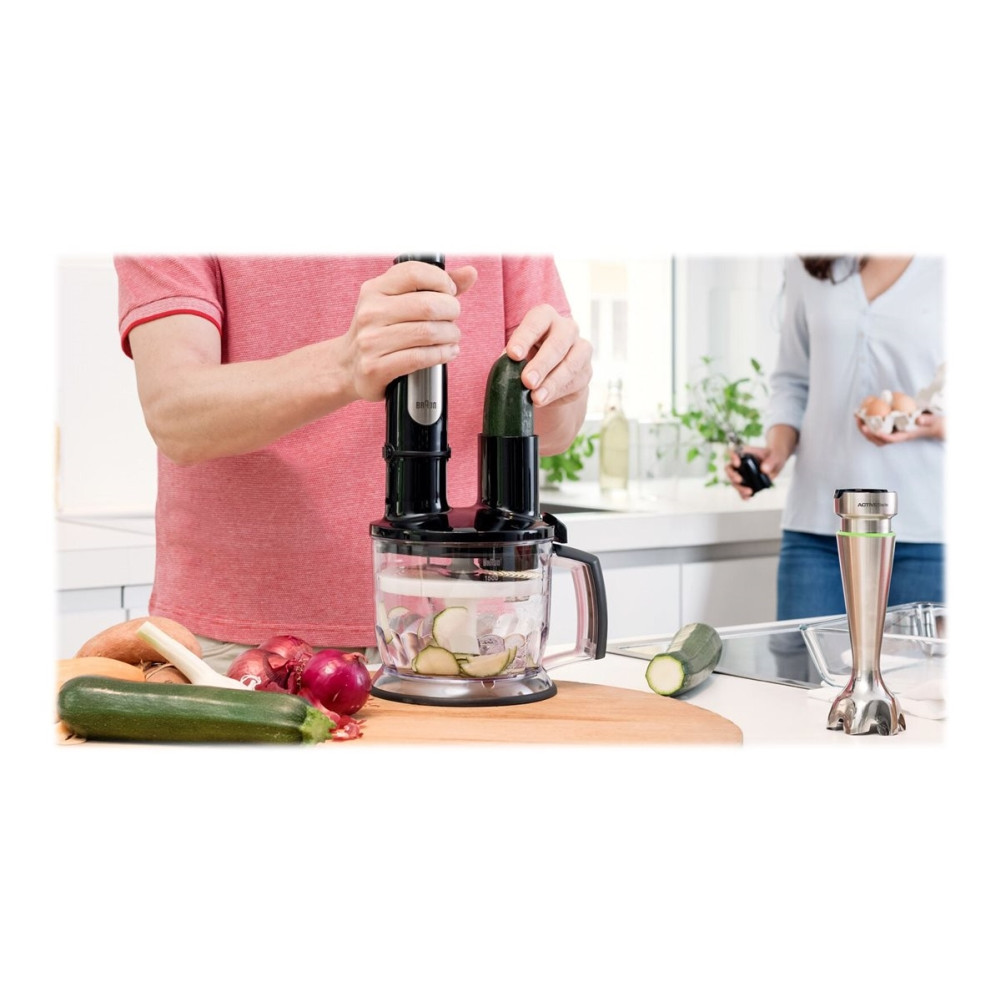 Produktbild för Braun Multiquick 7 MQ 7087X - handmixer - "high-end"-svart/borstat rostfritt stål