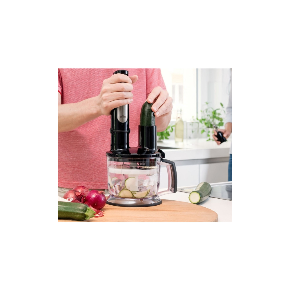 Produktbild för Braun Multiquick 7 MQ 7087X - handmixer - "high-end"-svart/borstat rostfritt stål