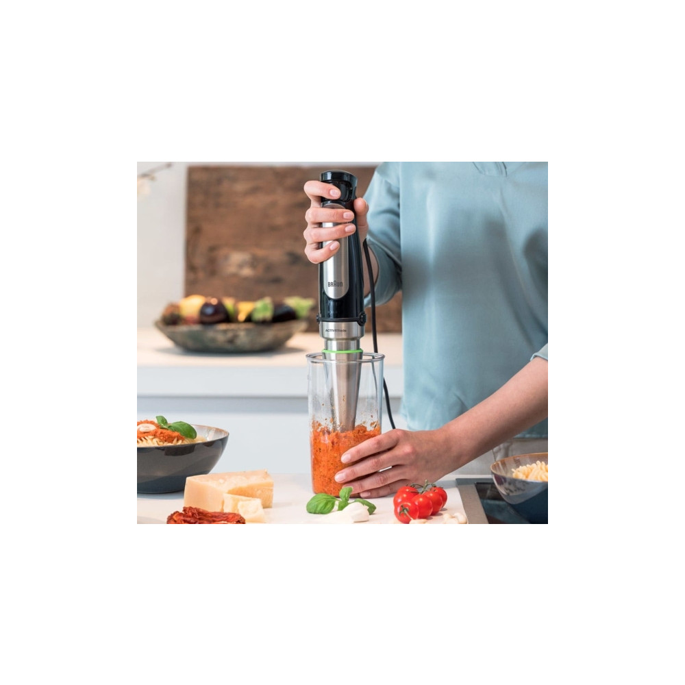 Produktbild för Braun Multiquick 7 MQ 7087X - handmixer - "high-end"-svart/borstat rostfritt stål