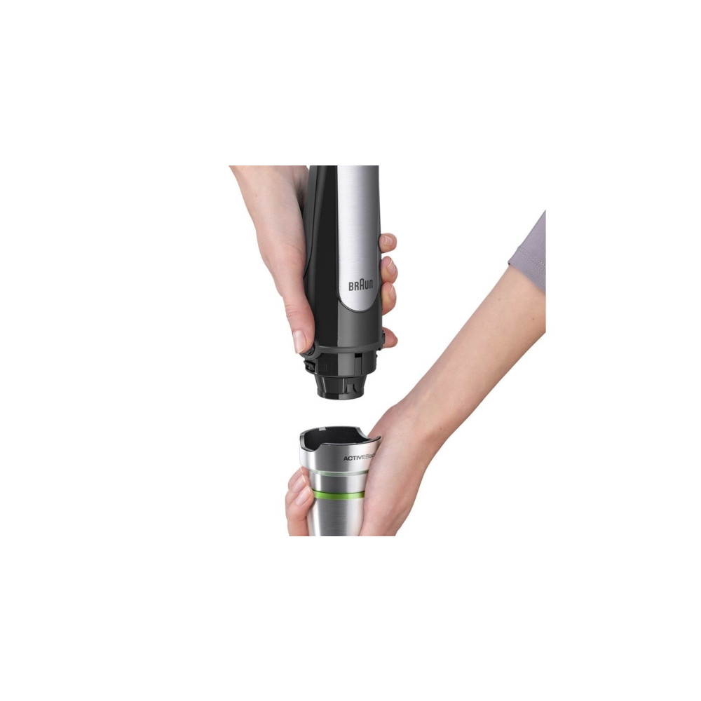 Produktbild för Braun Multiquick 7 MQ 7087X - handmixer - "high-end"-svart/borstat rostfritt stål