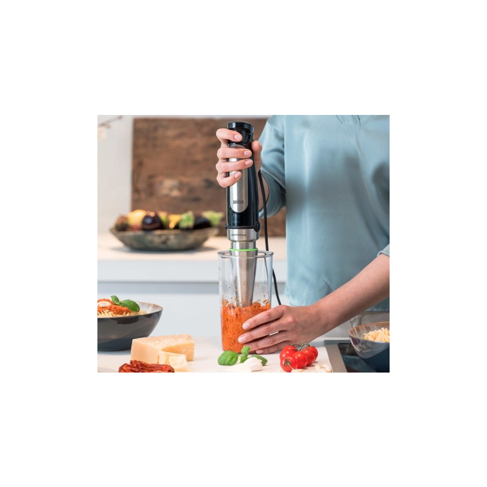 Produktbild för Braun Multiquick 7 MQ 7087X - handmixer - "high-end"-svart/borstat rostfritt stål