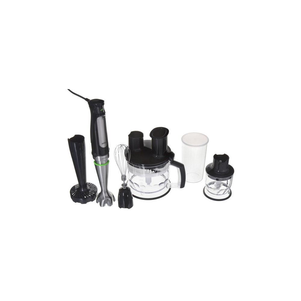 Produktbild för Braun Multiquick 7 MQ 7087X - handmixer - "high-end"-svart/borstat rostfritt stål