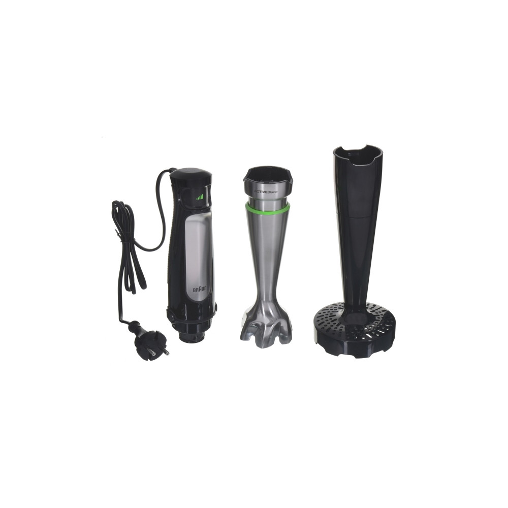 Produktbild för Braun Multiquick 7 MQ 7087X - handmixer - "high-end"-svart/borstat rostfritt stål