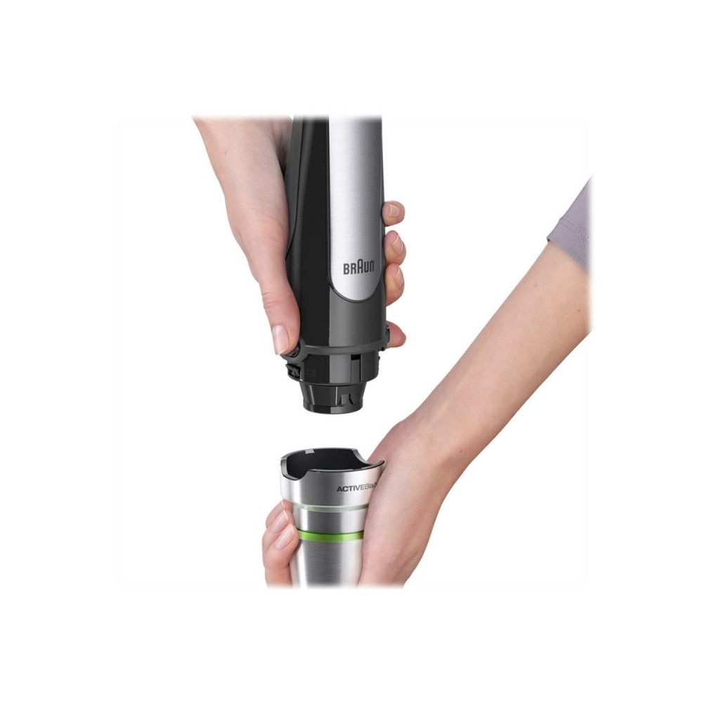 Produktbild för Braun Multiquick 7 MQ 7087X - handmixer - "high-end"-svart/borstat rostfritt stål
