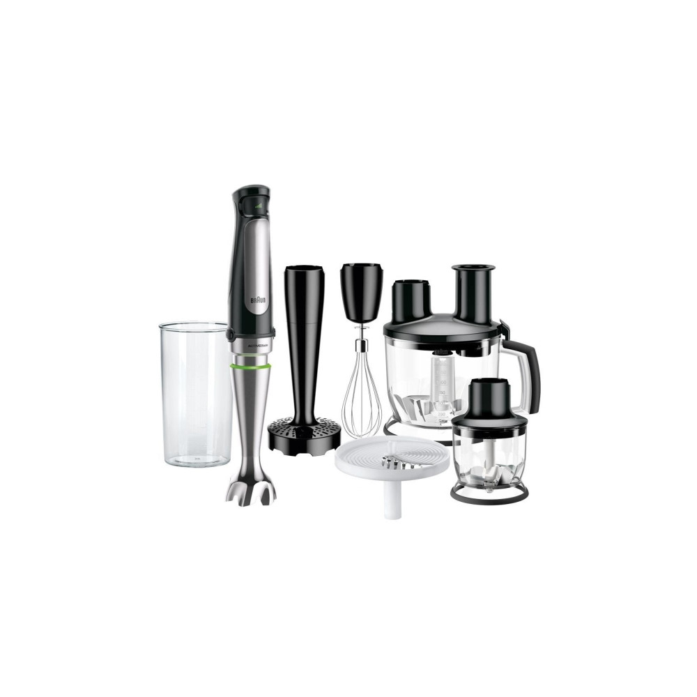 Produktbild för Braun Multiquick 7 MQ 7087X - handmixer - "high-end"-svart/borstat rostfritt stål