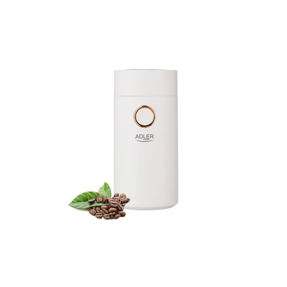 Produktbild för Adler AD 4446 - kaffekvarn - vit/guld