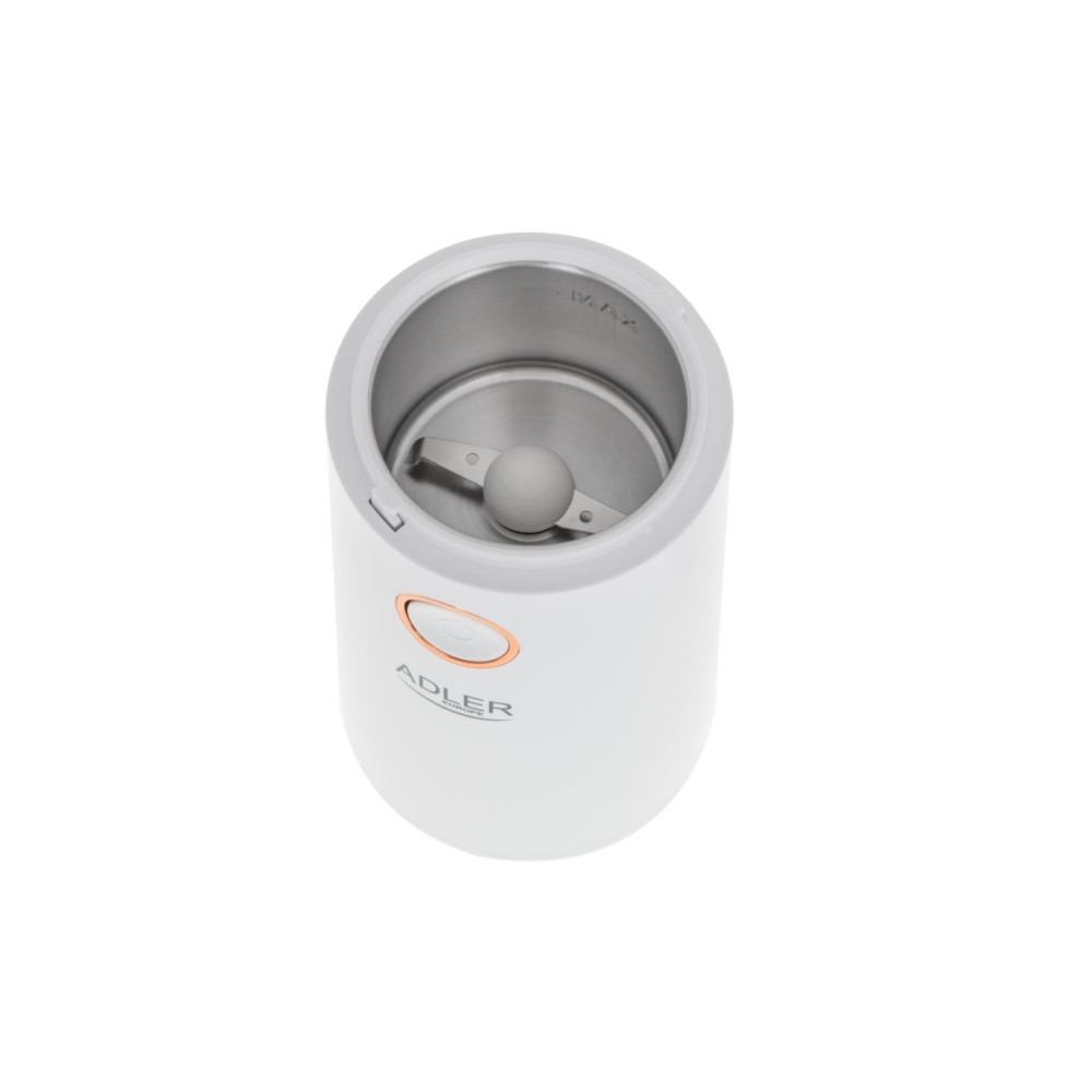 Produktbild för Adler AD 4446 - kaffekvarn - vit/guld