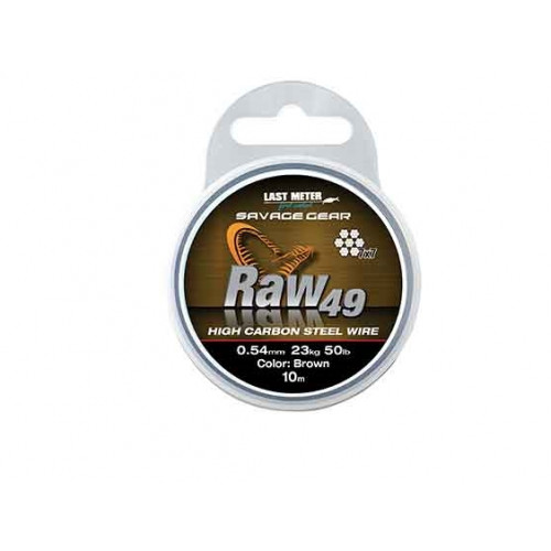 SAVAGE GEAR SG Raw49 0.54mm 23kg 50lb Uncoated Brown 10m