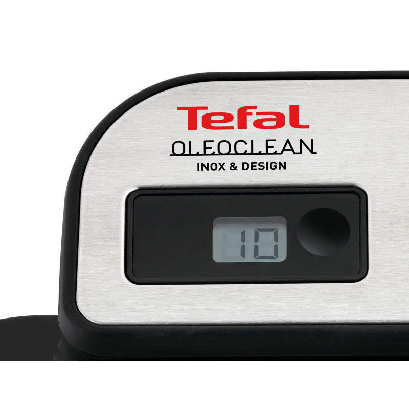 Produktbild för Tefal Oleoclean Pro Inox & Design FR8040 Single 3,5 l 2300 W Svart, Rostfritt stål