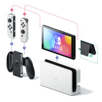 Miniatyr av produktbild för Nintendo Switch OLED bärbara spelkonsoller 17,8 cm (7") 64 GB Pekskärm Wi-Fi Vit