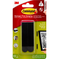 Produktbild för 3M COMMAND HANGING STRIPS BLACK LARGE SET/4