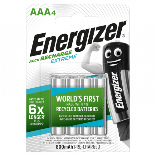 Energizer Recharge Extreme Eco AAA 800mAh 4 pack