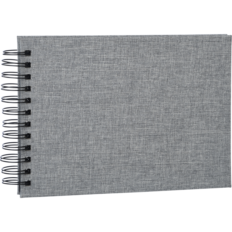 Produktbild för Focus Base Line Canvas Wire-O 23x17 Grey w. black sheets