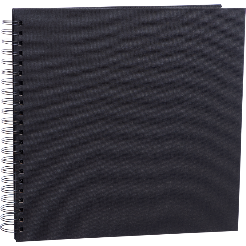 Produktbild för Focus Base Line Canvas Wire-O 30x30 Black w. Black Sheets