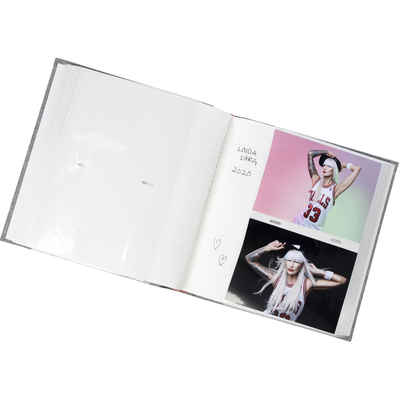Produktbild för Focus Base Line Canvas Album Super 200 11x15 Grå