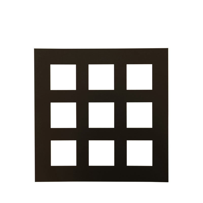Produktbild för Focus Passepartout 50x50 / Collage 9 pic Black w. black core