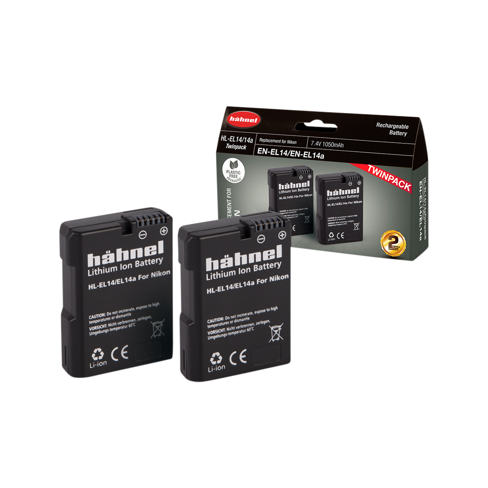 Produktbild för Hähnel Battery Nikon HL-EL14/14A / EN-EL14/14A Twin Pack
