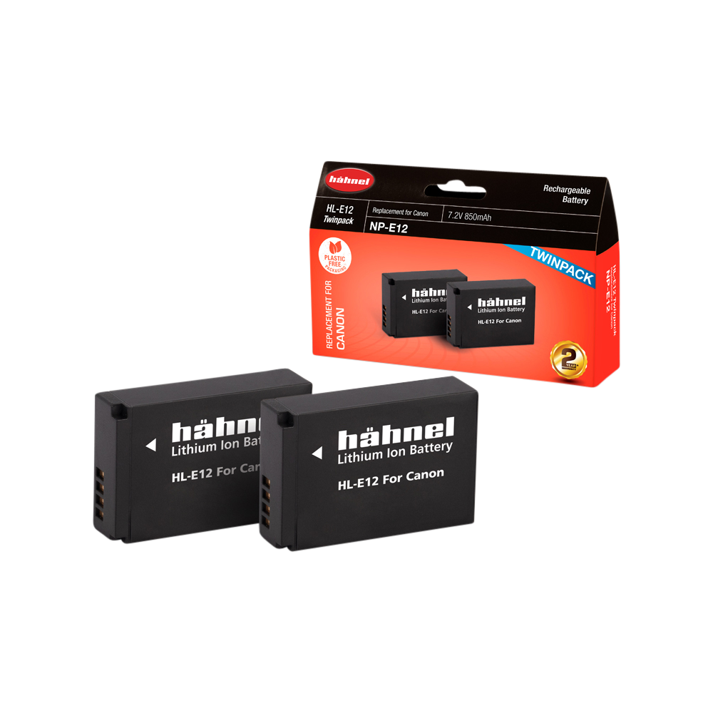 Produktbild för Hähnel Battery Canon HL-E12 / LP-E12 Twin Pack