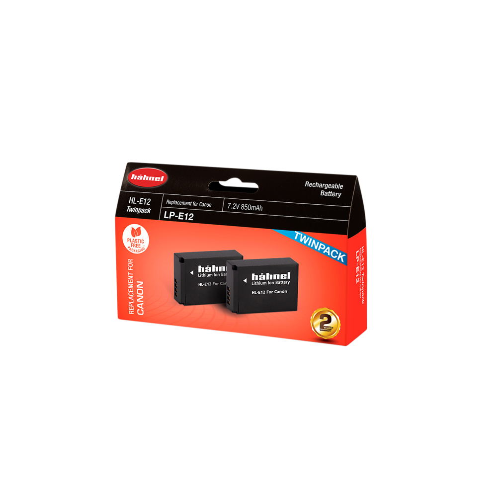 Produktbild för Hähnel Battery Canon HL-E12 / LP-E12 Twin Pack