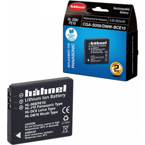HÄHNEL Hähnel Battery Panasonic HL-008/PE10 / CGA-S008 & DMW-BCE10