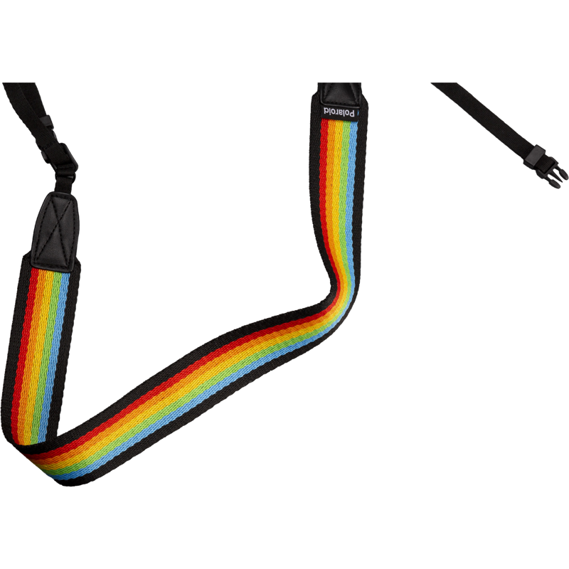 Produktbild för Polaroid Camera Strap Flat Rainbow Black