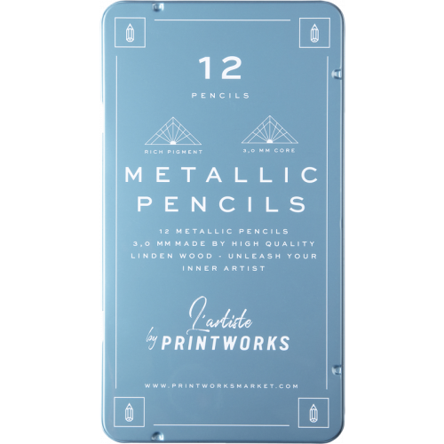 PRINTWORKS PRINTWORKS COLOR PENCILS METALLIC 12 PCS