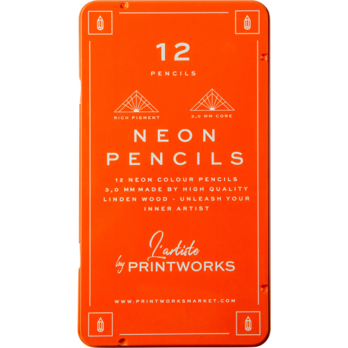 PRINTWORKS PRINTWORKS COLOR PENCILS NEON 12 PCS