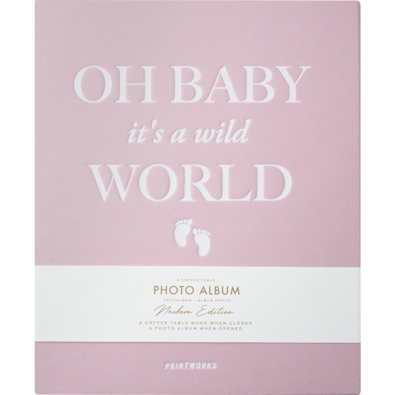 Produktbild för Printworks Photoalbum Baby Its a Wild World Pink Large