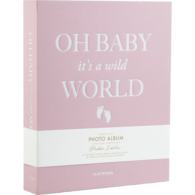 Produktbild för Printworks Photoalbum Baby Its a Wild World Pink Large