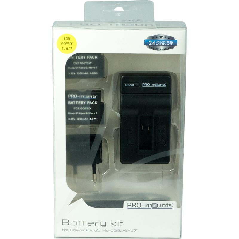 Produktbild för Pro-Mounts Battery/Charger Kit Hero 5, 6 & 7