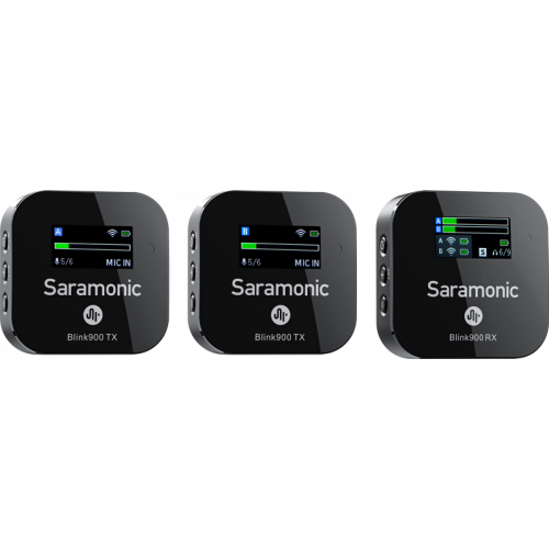 SARAMONIC Saramonic Blink 900 B2 Advanced 2.4 GHz 2-Person Wireless Clip-On Microphone System(2TX+1RX)