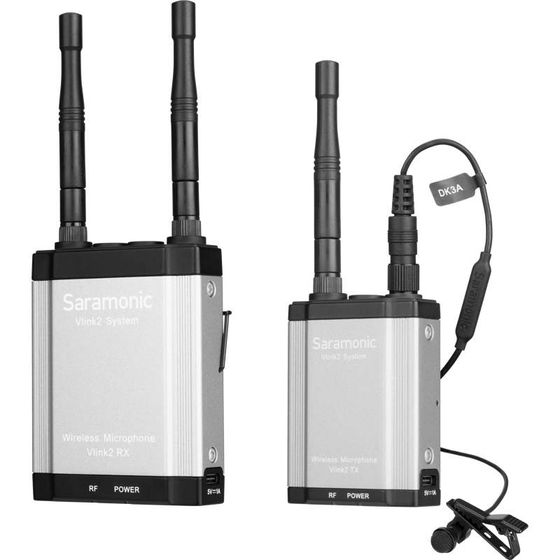 Produktbild för Saramonic Vlink2 Kit1, 2.4GHz Two Way-Communication Wireless Microphone System (TX+RX)