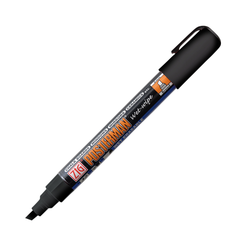 Produktbild för ZIG Posterman PMA-550 Wet-wipe Black