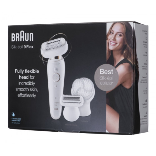 Braun Braun Silk-épil 9 81688639 epilator 40 tweezers White, Gold