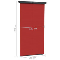 Miniatyr av produktbild för Balkongmarkis 145x250 cm röd