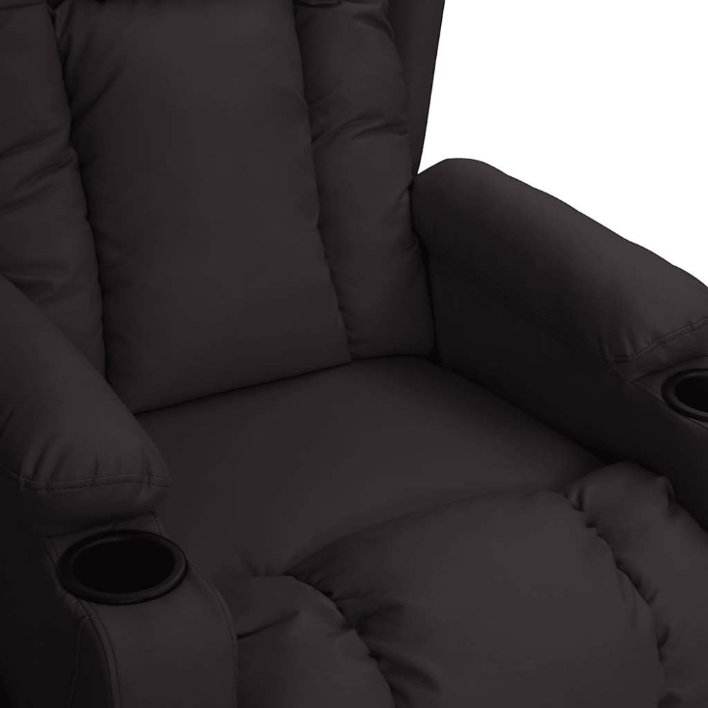 Produktbild för Massagefåtölj svart konstläder
