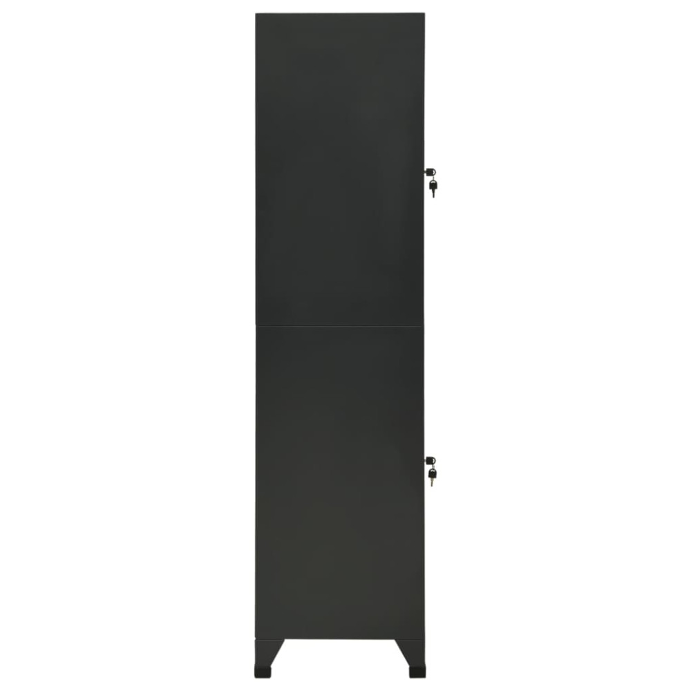 Produktbild för Förvaringsskåp antracit 38x45x180 cm stål