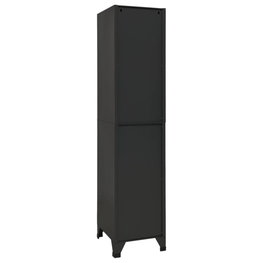 Produktbild för Förvaringsskåp antracit 38x45x180 cm stål