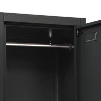 Produktbild för Förvaringsskåp antracit 38x45x180 cm stål