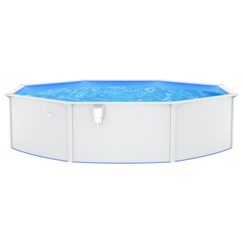 Produktbild för Pool med stålväggar 550x120 cm vit
