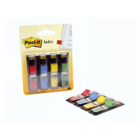 Produktbild för Post-it Index 683-4 - indexflaggor med dispenserare - 12 x 43 mm - 140 ark (4 x 35)