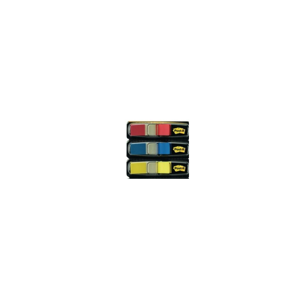 Produktbild för Post-it Index 683-4 - indexflaggor med dispenserare - 12 x 43 mm - 140 ark (4 x 35)