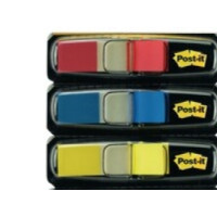 Produktbild för Post-it Index 683-4 - indexflaggor med dispenserare - 12 x 43 mm - 140 ark (4 x 35)